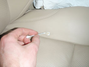 how to fix a burn hole in car upholstery