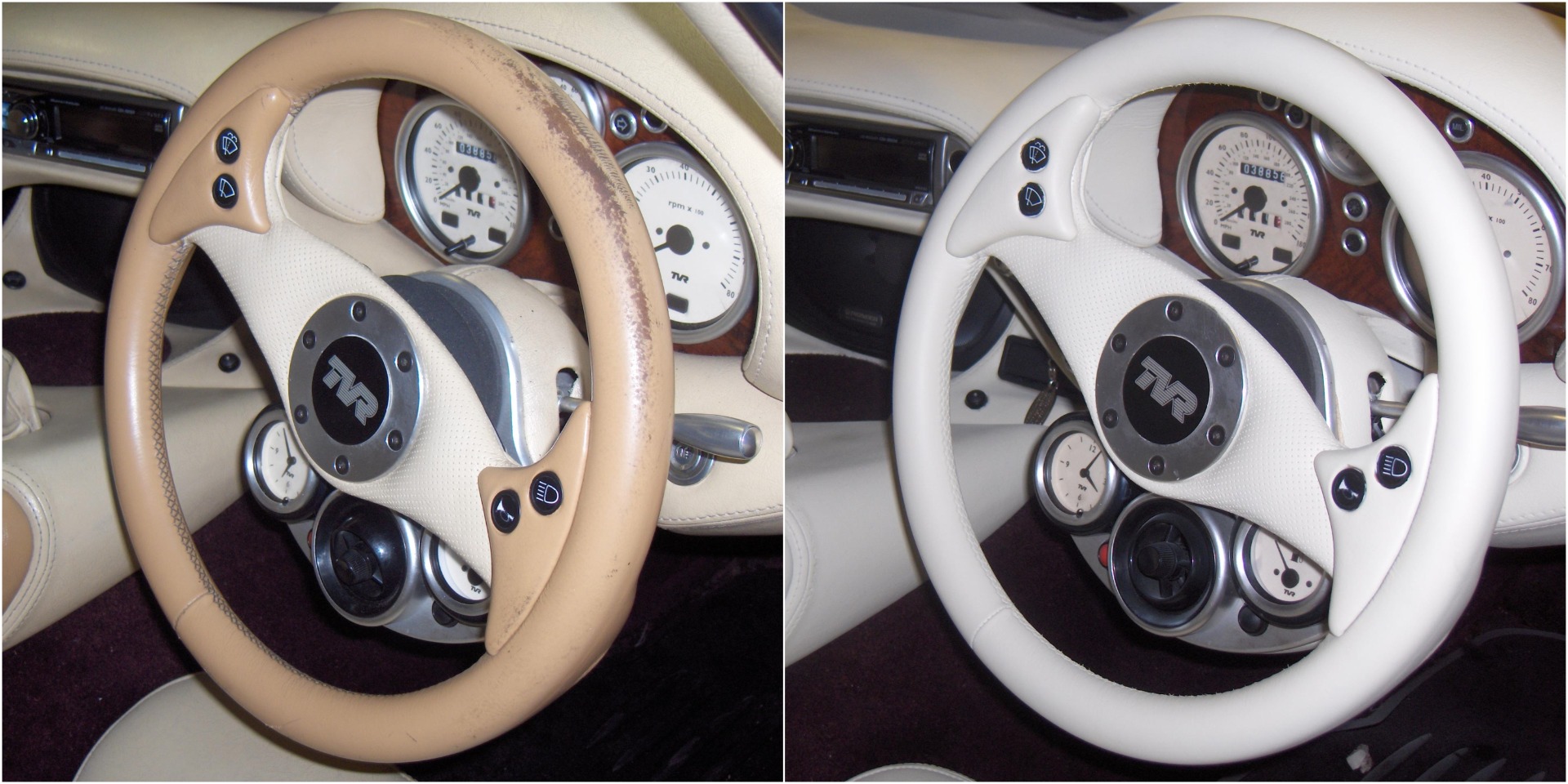 Leather Color Restorer - Beige - Repair Couch Car Seat Steering Wheel