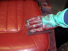 vinyl car seat dye
